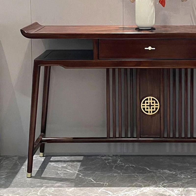 Rectangle Shape Contemporary Console Table Wood in Brown Console Sofa Table