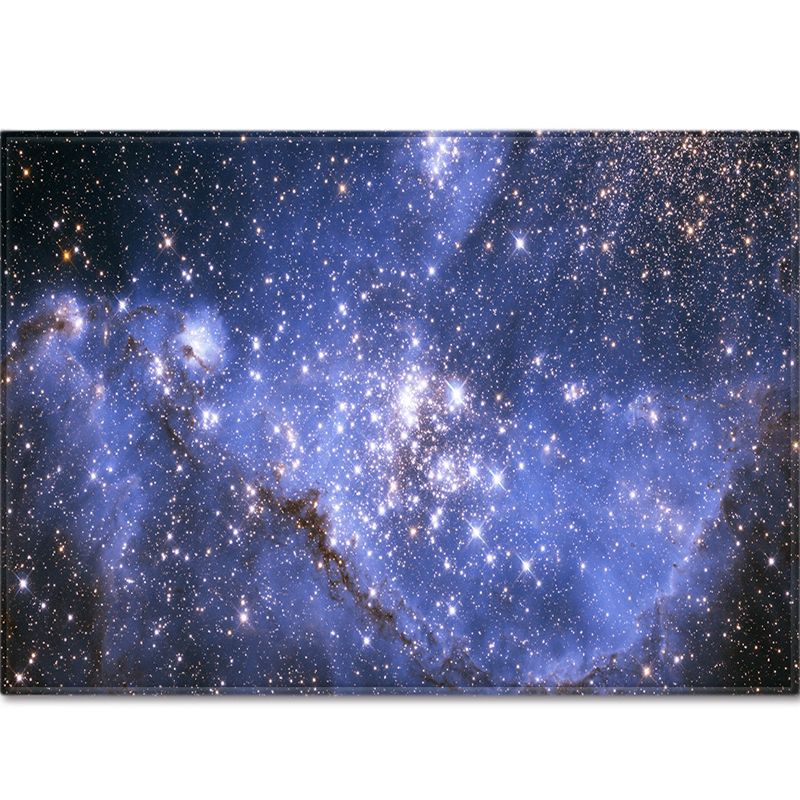 Navy Modern Area Tapijt Space Patroon Polyester Gebied Rug vlekbestendig vloerkleed voor thuisdecoratie