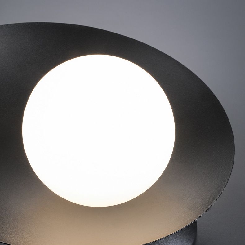 Single Black Flush Mount Lighting Unique Metal LED Ceiling Light
