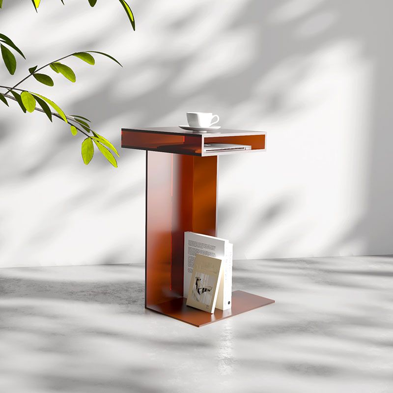 Contemporary Open Back Vertical Bookshelf Acrylic Bookshelf for Home Office