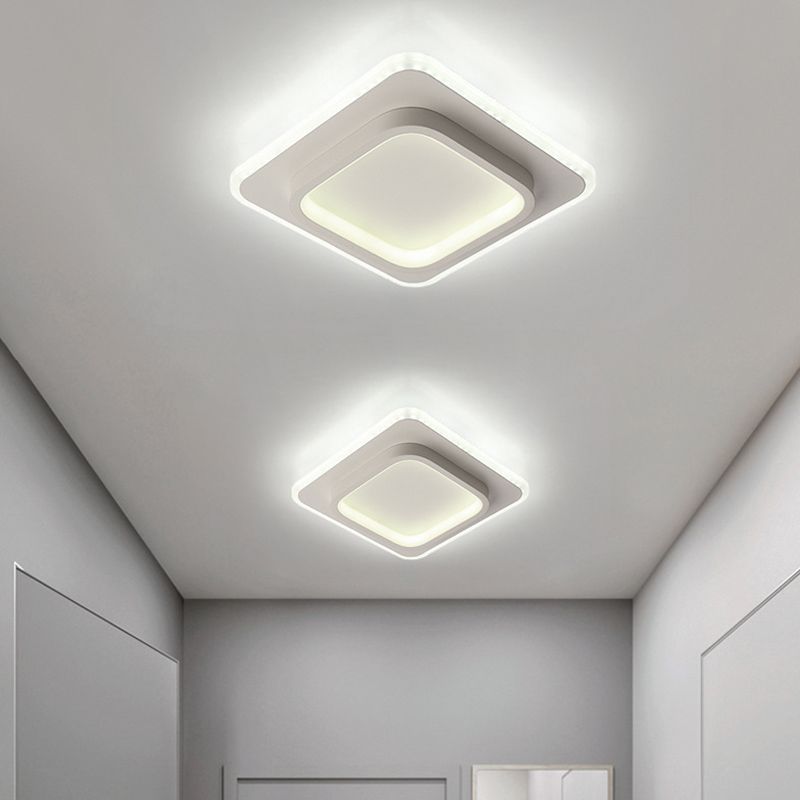 Lámpara de techo de montaje empotrado de estilo nórdico, iluminación LED de montaje empotrado con forma geométrica para dormitorio