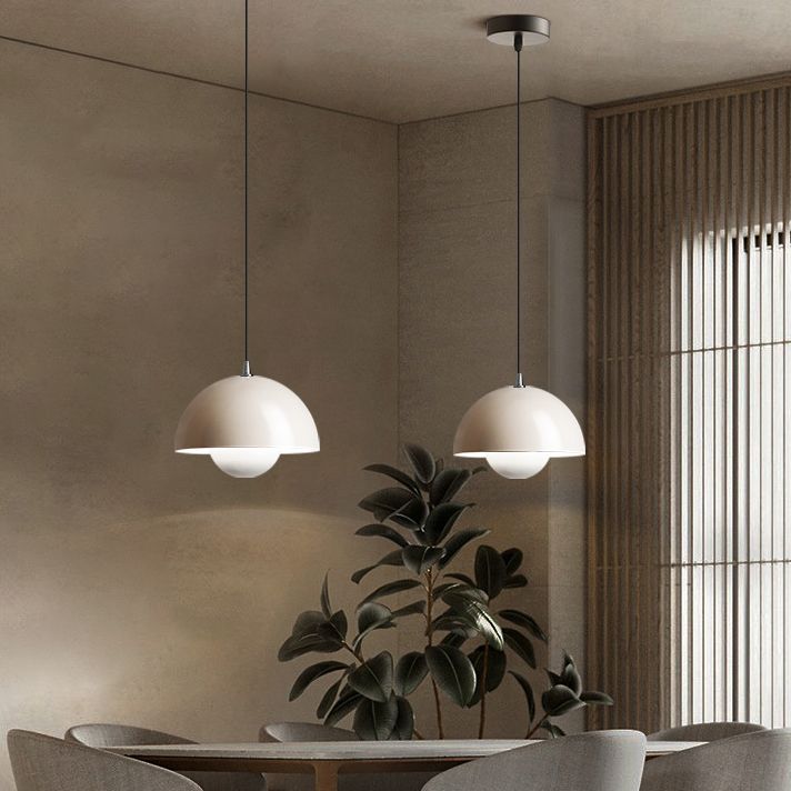 Metal Round Hanging Light Macarons nordiques 1 luminaires de suspension légère