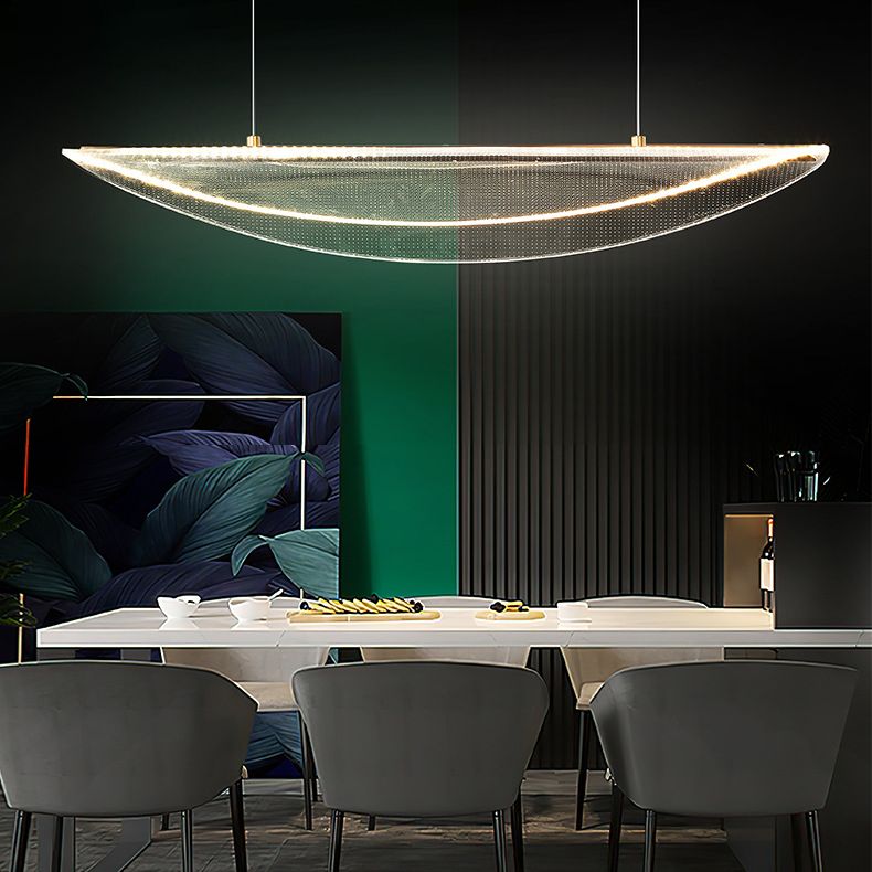 Geometric Island Chandelier Modern Island Lighting Metal 1 Light Island Lights in Black