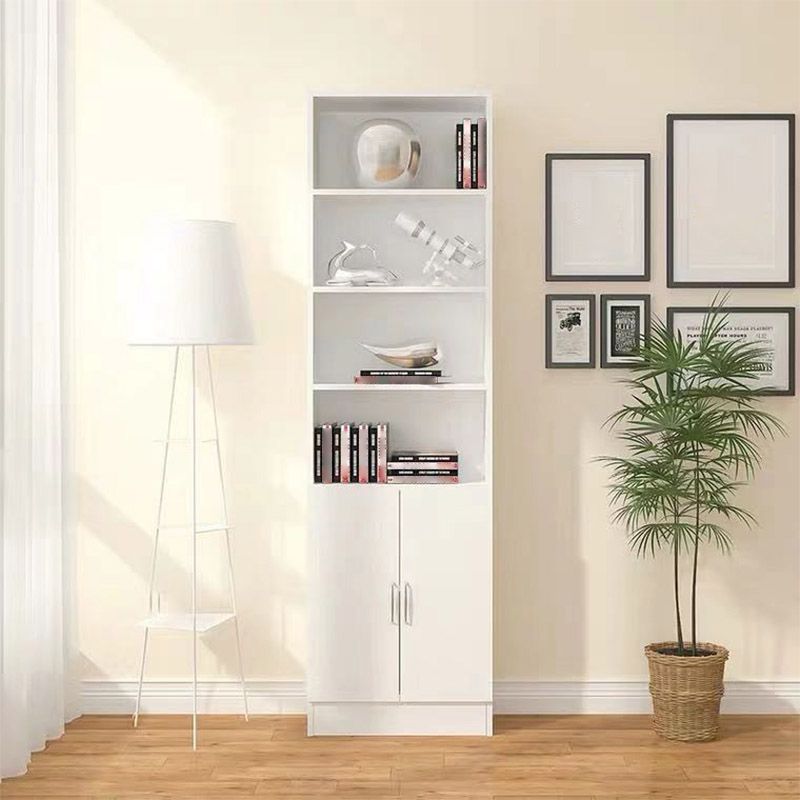 Scandinavian Manufactured Wood Standard Bookshelf Vertical Closed Back Bookcase