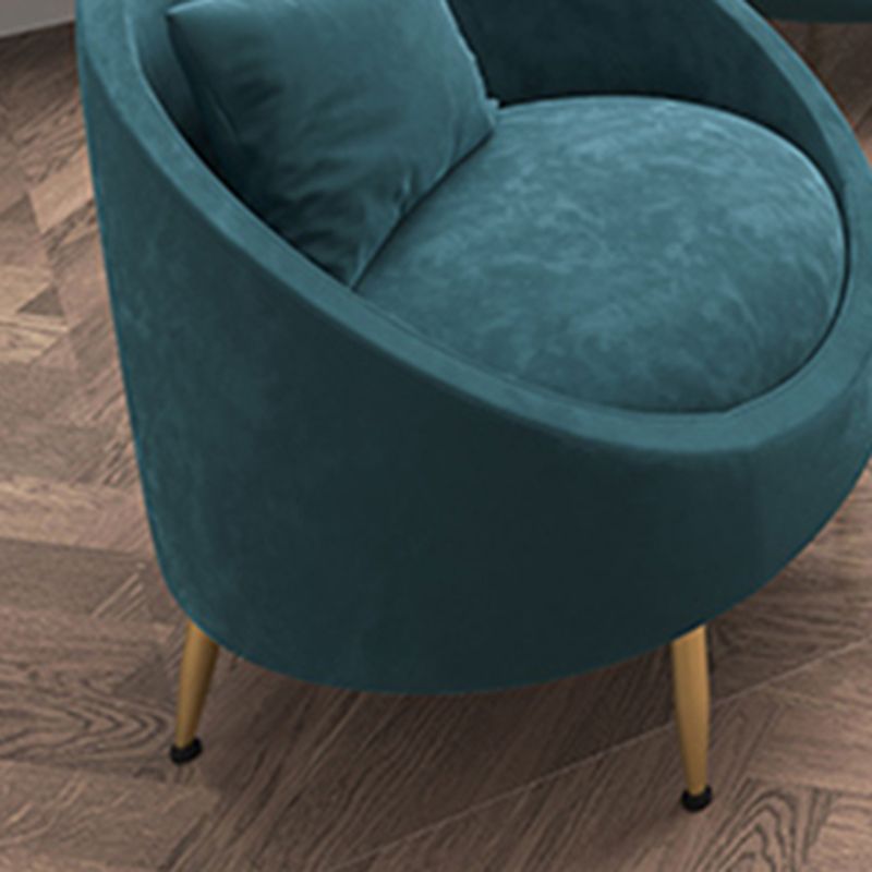 Velvet Slopped Arm Sofa Contemporary with Sewn Pillow Back for Apartment