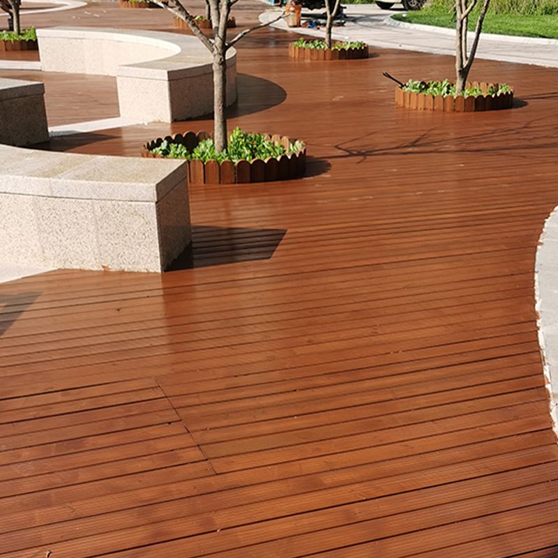 Modern Hardwood Deck Tiles Solid Wood Nail Flooring Planks for Patio