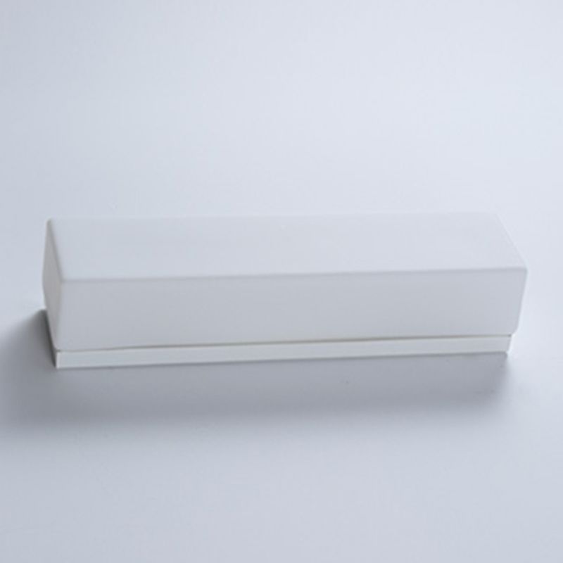 Glass Rectangular Wall Sconce Lights Modern Style 2 Lights Wall Mounted Lamps in White
