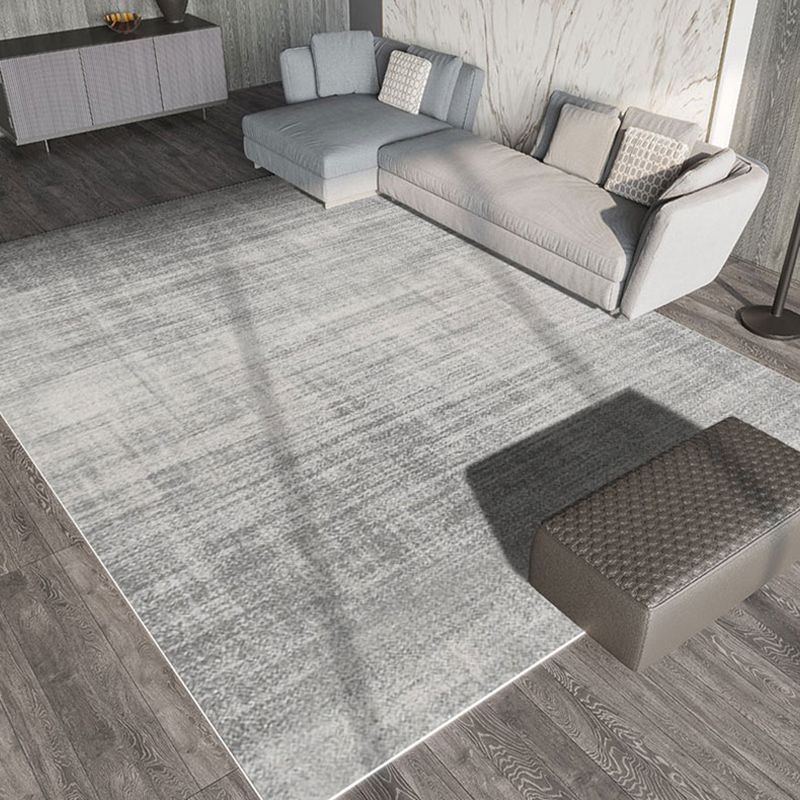 White Tone Comfort Area Carpet Polyester Gradient Traces Indoor Rug Easy Care Carpet for Living Room