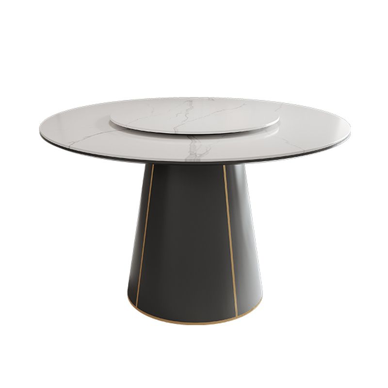 Modern Stone Furniture 1/2/5/7/9 Pcs Round Shape Dinette Table with Upholstered Chair