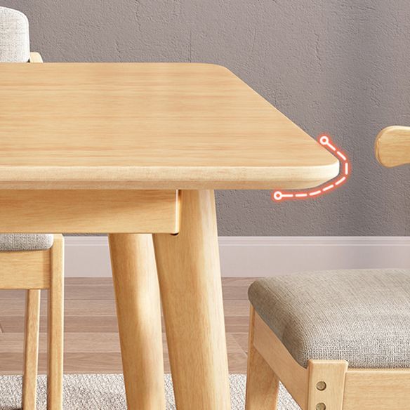 Contemporary Style Dining Room Set with Solid Wood Dining Table and Chairs