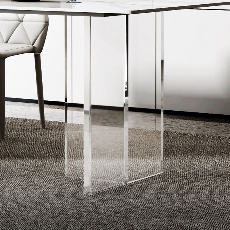 Modern Rectangle Sintered Stone Table Set 1/4/5/6/7/8 Pieces Dining Set