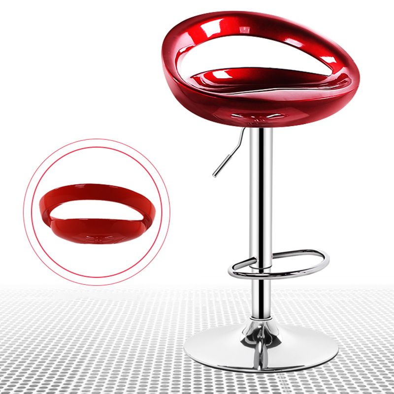 Industrial Adjustable Height Swivel Counter Stools Metal Bar Stools with Footrest