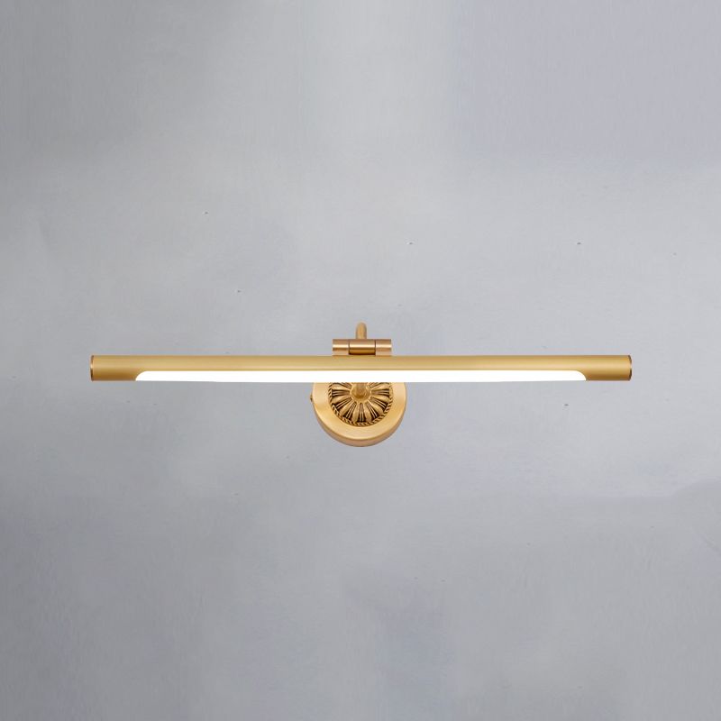 Modern Simple Copper Makeup Mirror Lamp Nordic LED Mirror Light Fixture for Bathroom