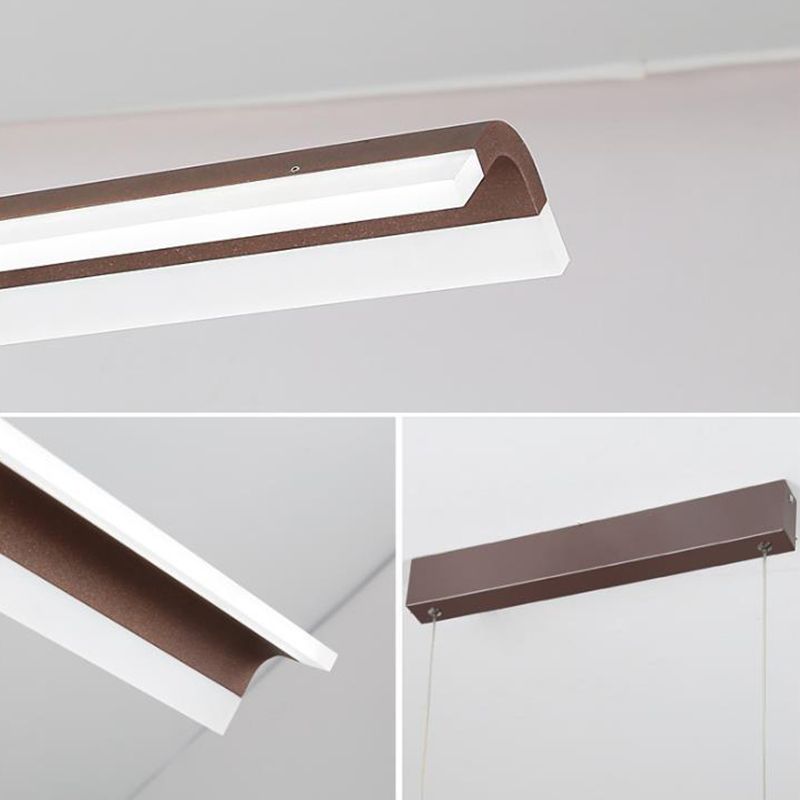 Metal Rectangle Pendent in Modern Style LED Suspended Lights for Office Conference Room