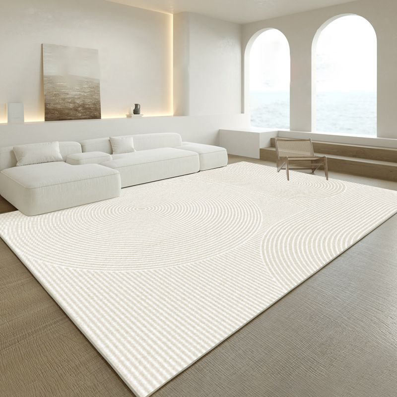 Simple Plain Color Striped Rug Indoor Rug Non-slip Carpet for Bedroom and Living Room