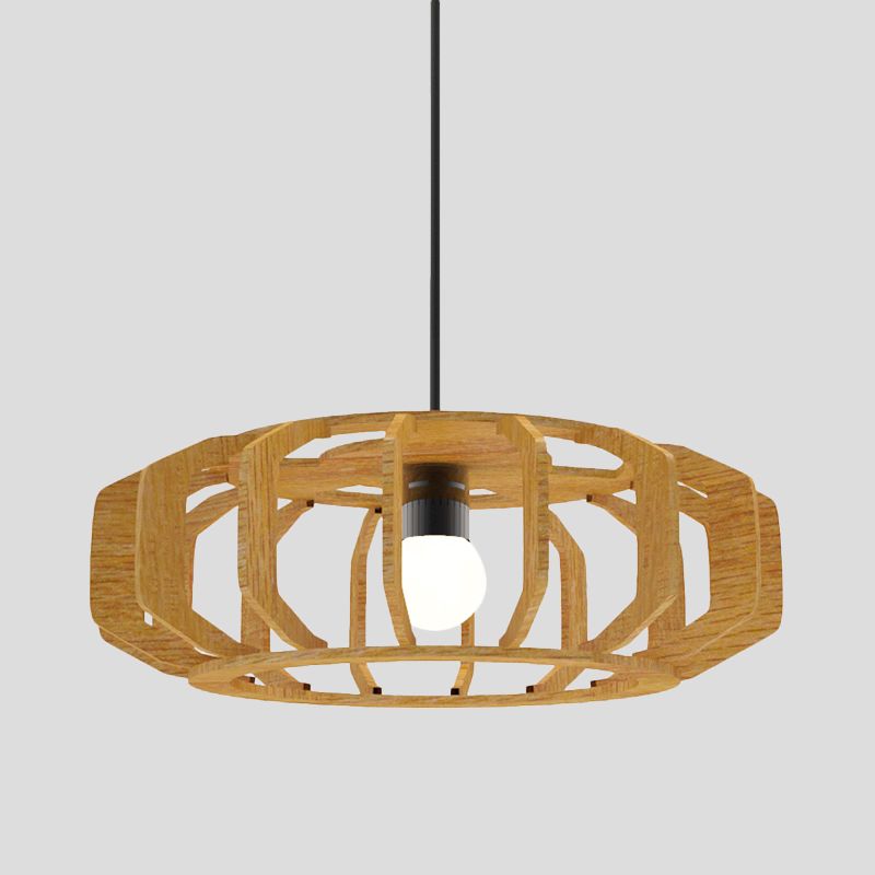 Frame lanterna A sostenere il soffitto in legno in stile Asia 1 lampadina lampada sospensione del soggiorno