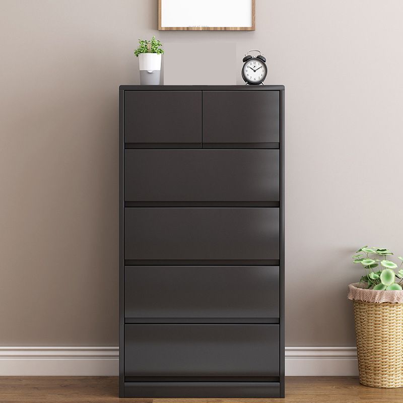 Modern Lingerie Chest Rubber Wood Storage Chest Dresser for Bedroom
