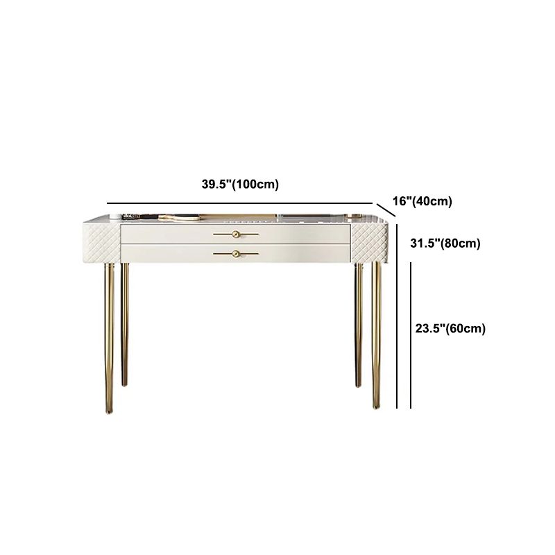 White Makeup Table for Bedroom With Drawer 15.74" W x 31.49" H