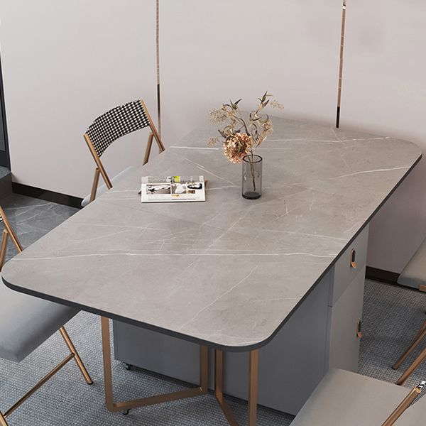 Moderner Esstisch Sintered Stone Drop-Blatt Esstisch für den Heimgebrauch