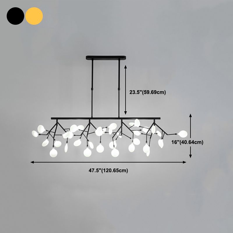 Modern Style Sputnik Shape Island Light Glass Chandelier Lamp for Dining Room