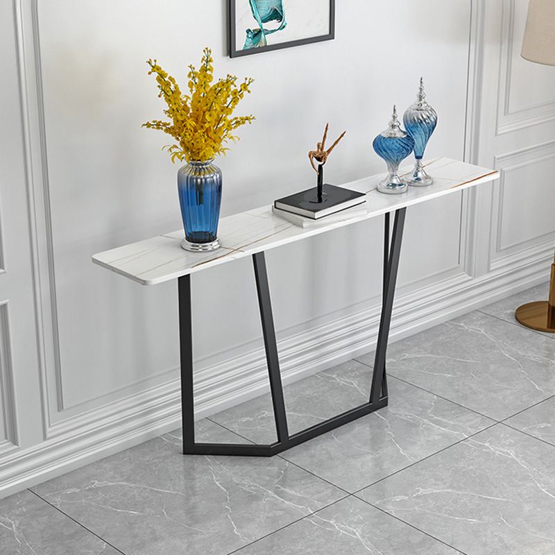 Modern Sofa Console Table Antique Finish Console Accent Table