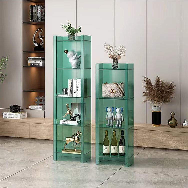 Scandinavian Style Shelf Bookcase Acrylic Closed Back Bookshelf for Home Office