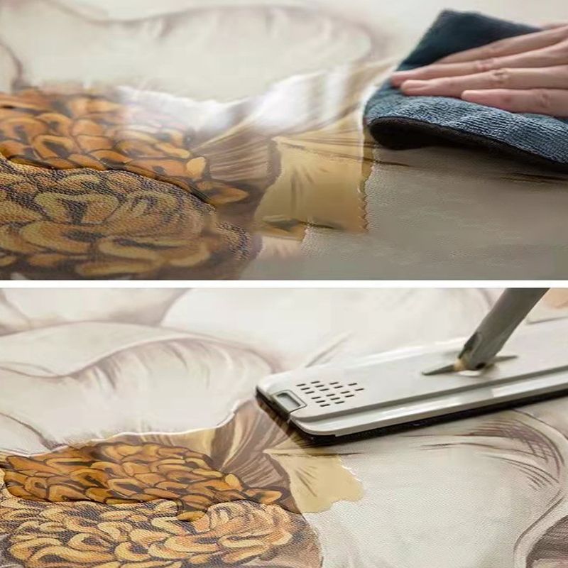 Irregular Flowers Shape Rug Stain Resistant Rug for Home Decor
