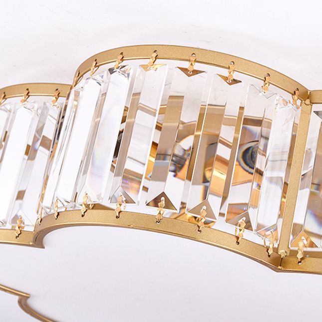 Modern Flush Mount Ceiling Lighting Fixture Crystal Flush Mount