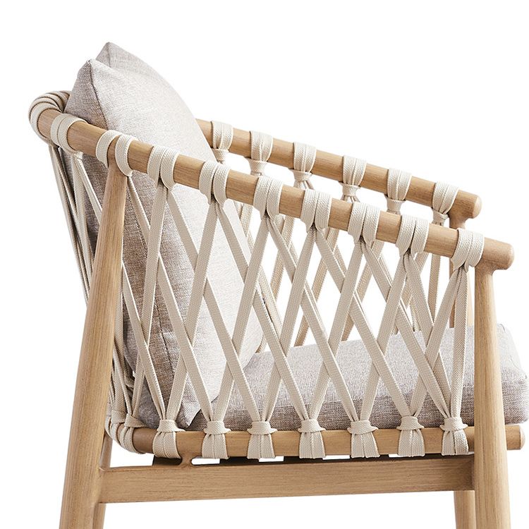 Contemporary Outdoor Bistro Chairs with Water Repellent Finish Cushion