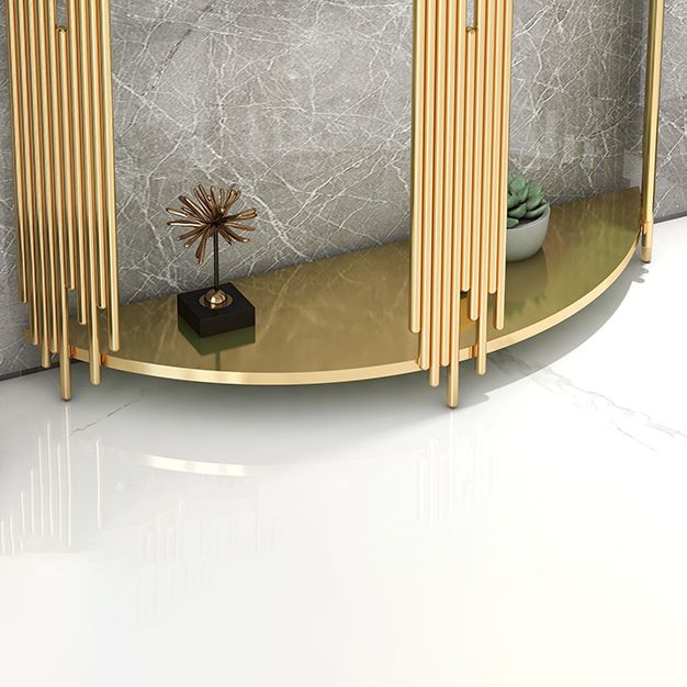 Glam Console Accent Table Antique Finish Sofa Console Table with 2 Shelves