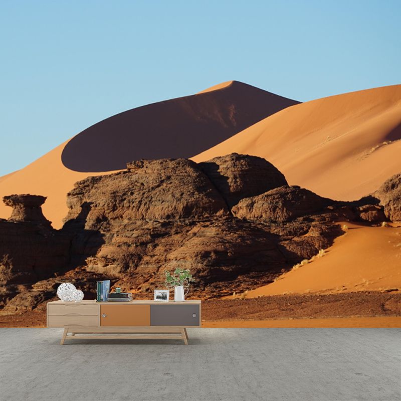 Huge Desert Landscapes Mural Mildew Resistant Wallpaper for Living Room