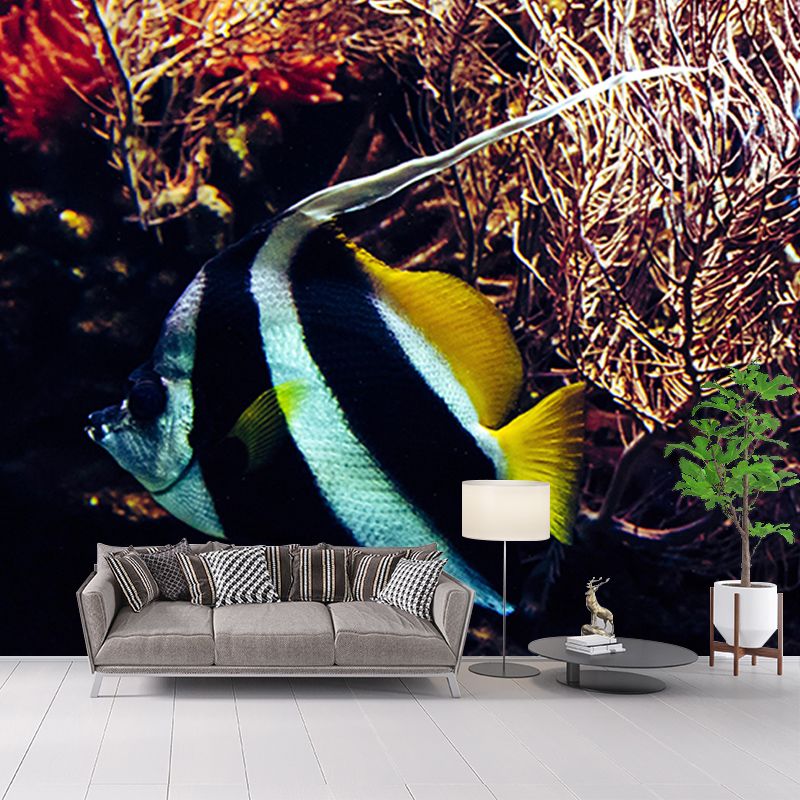 Mysterious Seabed Wall Mural Modern Style Mildew Resistant for Decoration