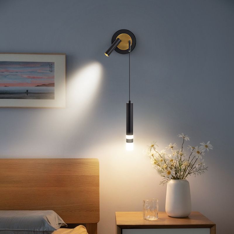 Lámpara de pared de lectura metálica moderna Fixtura de apliques de pared doméstica para sala de estar de dormitorio