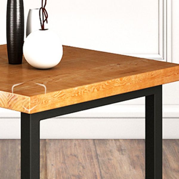 Industriequadrat Esstisch Kiefer Massivholz Tisch mit doppelter Sockel