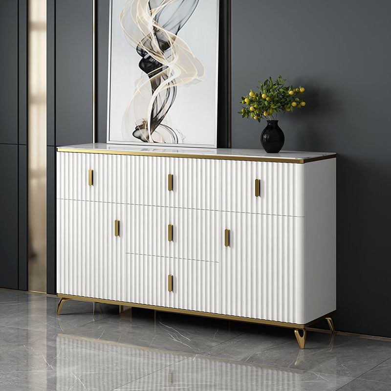 Classic Glam Matte Finish Combo Dresser Horizontal Bedroom Storage Chest