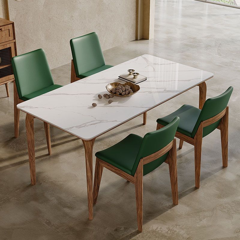 Rectangle Dining Table Solid Wood Base Dining Table for Kitchen