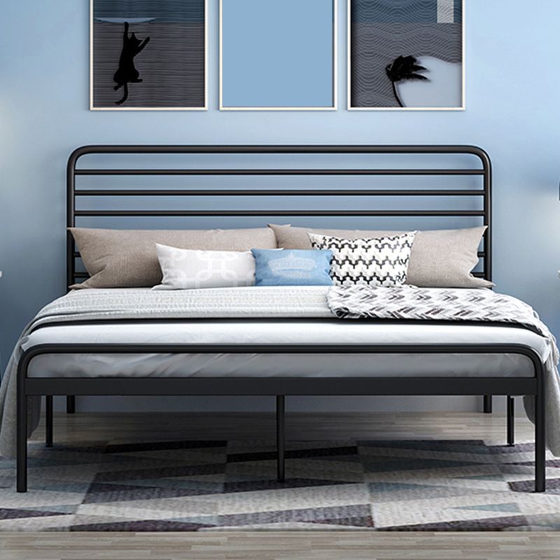 84.65 inch Wide Industial Bed Frame Metal Bed with Headboard