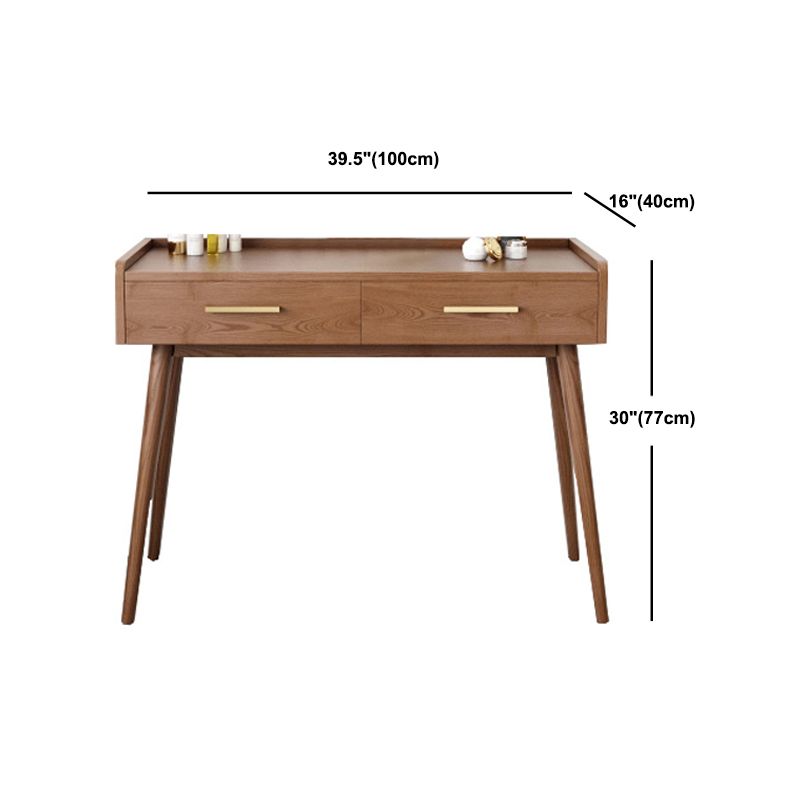 Traditional Wooden Makeup Vanity Set With Drawer for Bedroom