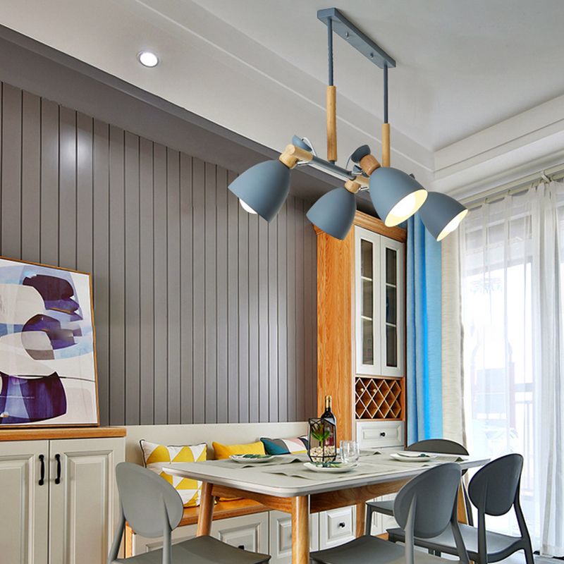 Contemporary Island Light Macaroon Metal Pendant Lighting Fixture for Dining Room