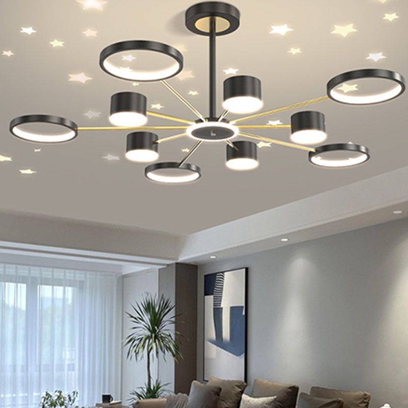 5/12 Köpfe Decke Anhänger Licht Einfachheit Kronleuchter Beleuchtung für Wohnzimmer