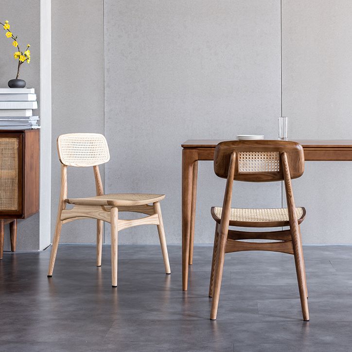 Solid Wood Side Chair Glam Style Indoor Dining Chair (Set of 2)