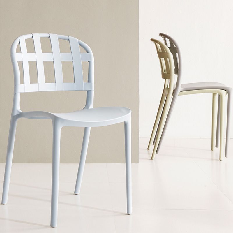 Contemporary Side Chair Plastic Open Back Dining Room Chair for Home