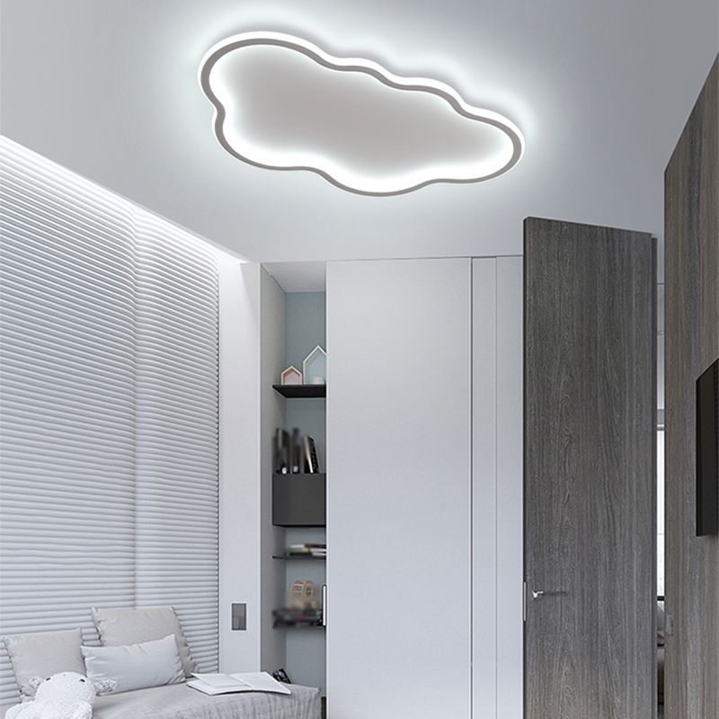 Accesorio de techo LED de nube acrílica en soporte empotrado de hierro forjado de estilo conciso moderno