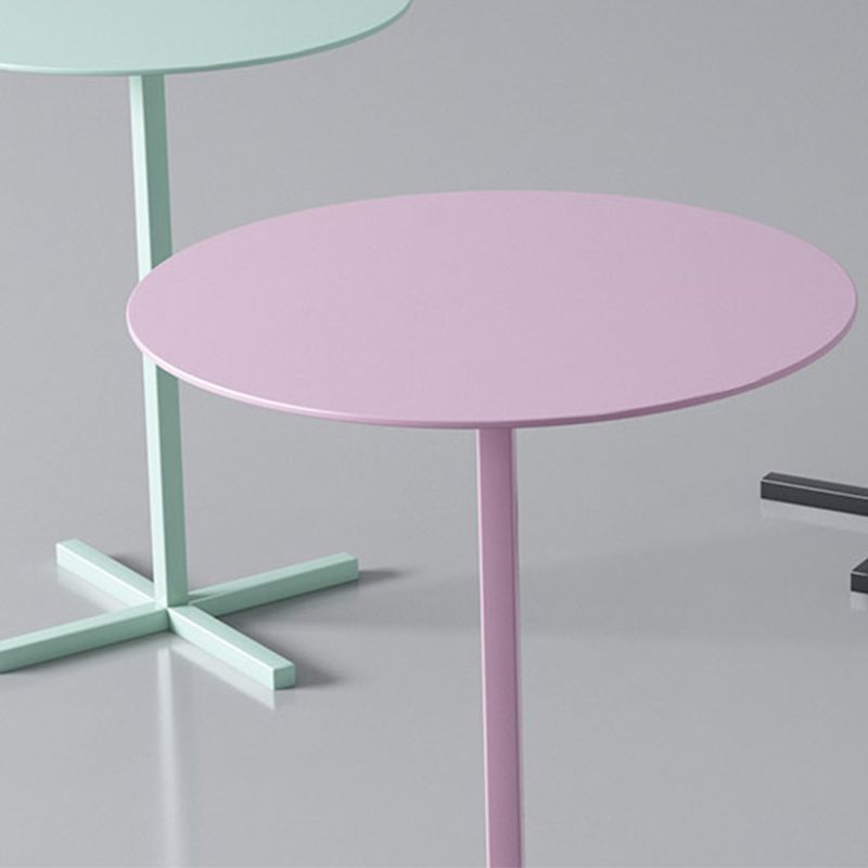 23.6"/27.5"Tall Metal Pedestal Solid Color Round Table Top Coffee Table