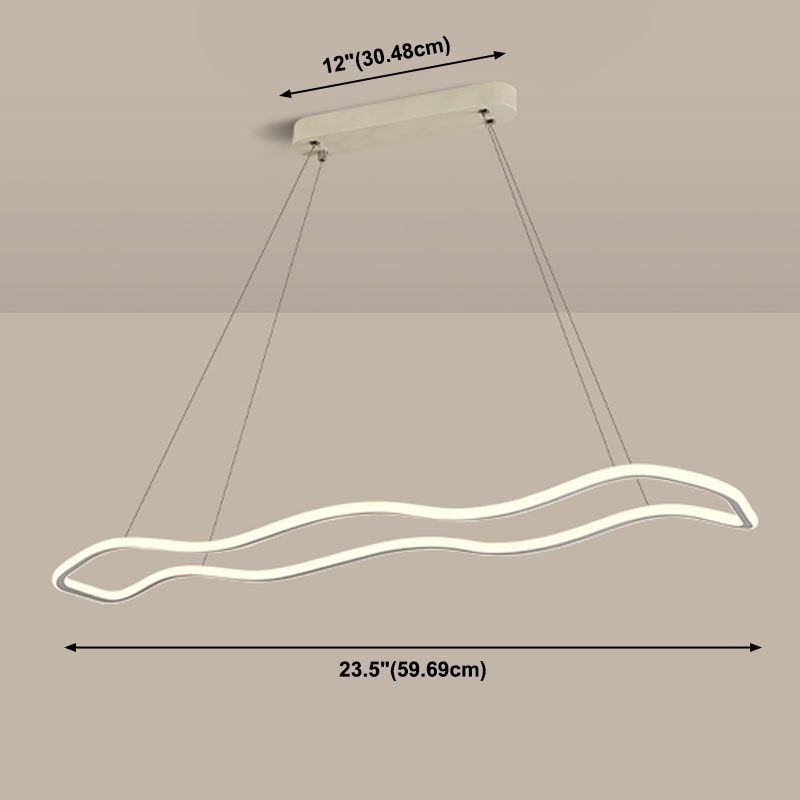 Wedelnde aufgehängte Beleuchtungsstoffe moderne Kronleuchter für Esszimmer Acryl