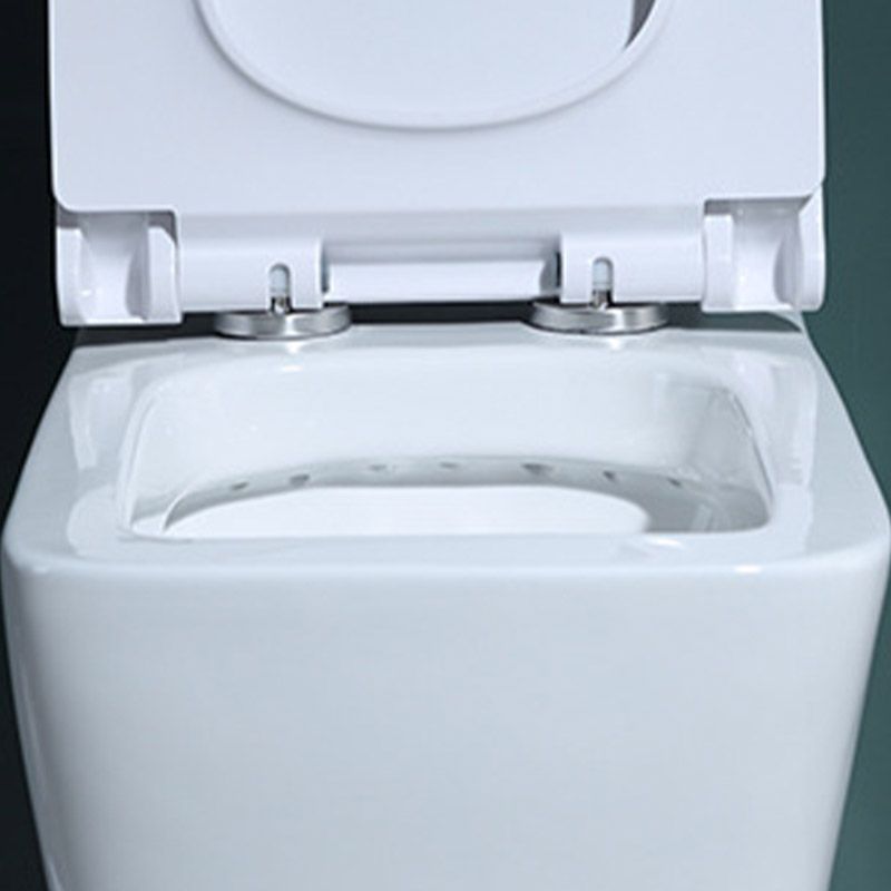 Modern Concealed Tank Toilet Skirted Ceramic Wall Hung Flush Toilet with Seat
