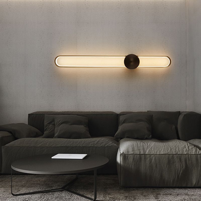 Lineare Form Metall Wandleuchten moderner Stil 2 Leichter Wandleuchten