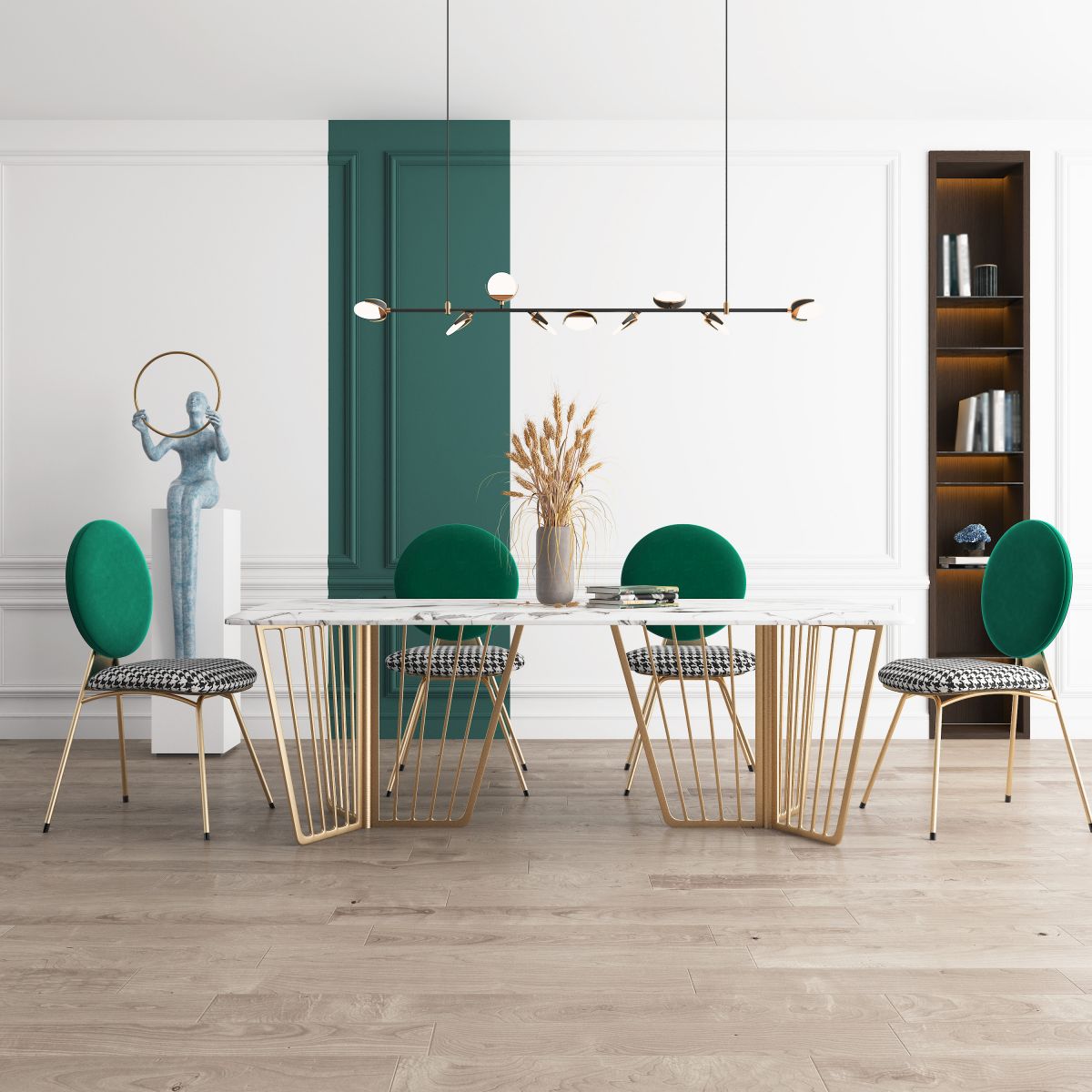 Sillas de comedor de metal de estilo nórdico, silla sin brazos con parte trasera abierta para uso doméstico
