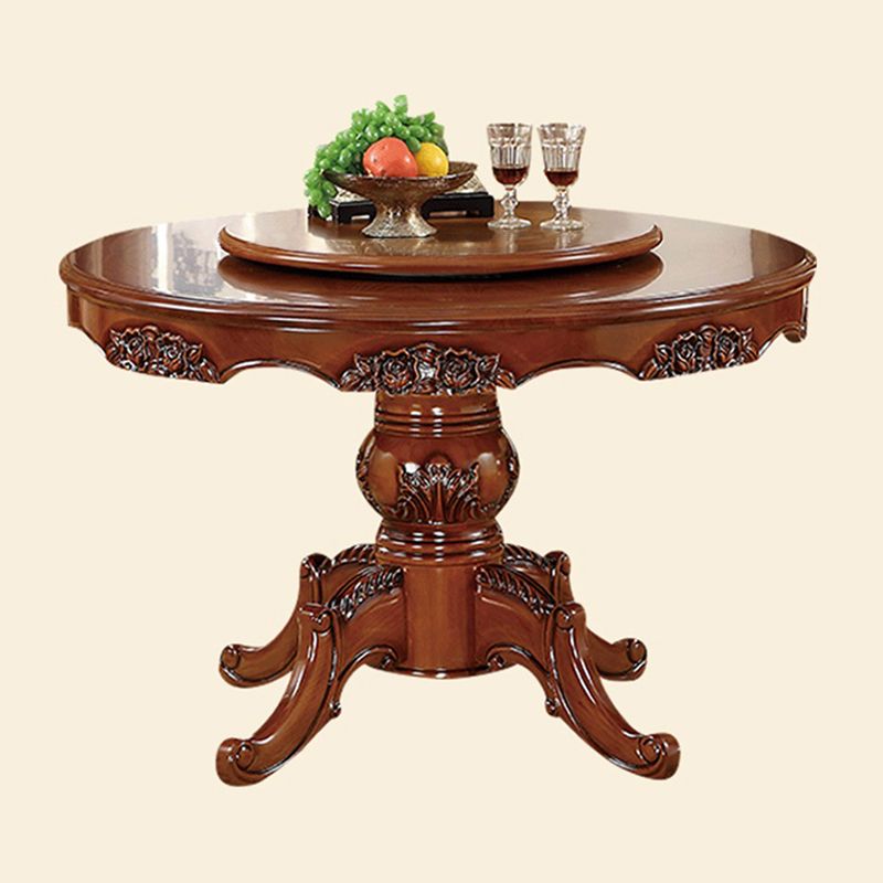 51.18'' Vitoria Round Shape Table Kitchen Dining Table with Pedestal Base