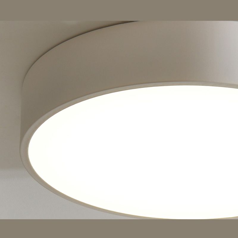 Lámpara de techo empotrada redonda Macaron con protector acrílico para sala de estar